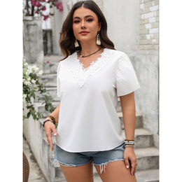 Women Solid V-Neck Regular Top