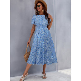 Floral Printed Fit and Flare Midi Dress