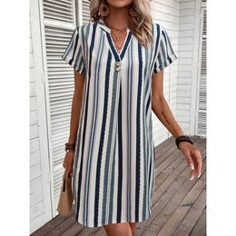 Women Striped A-Line Dress