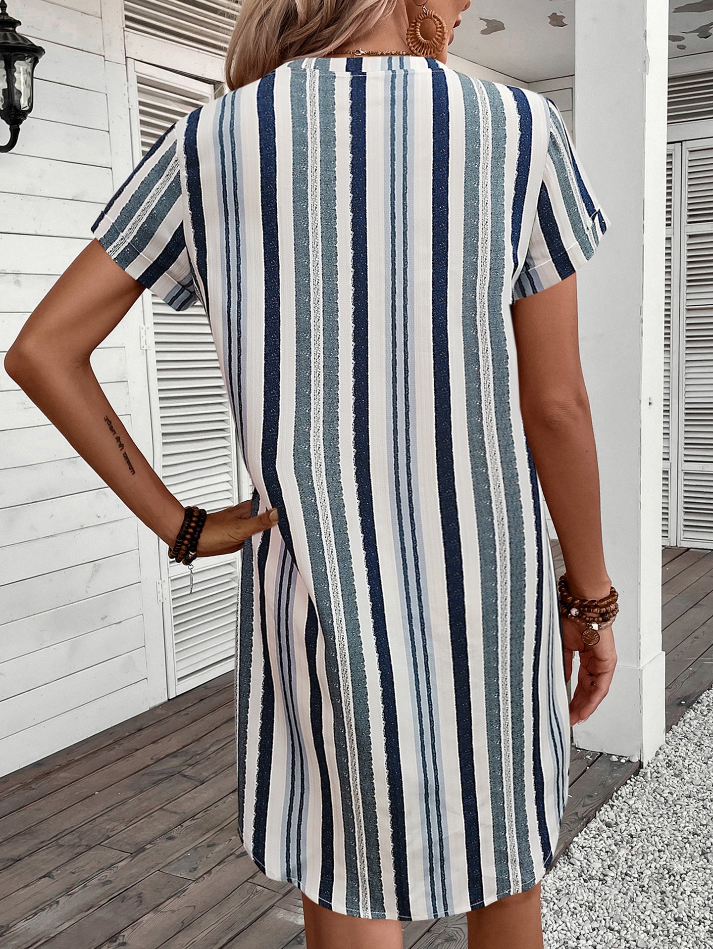 Women Striped A-Line Dress