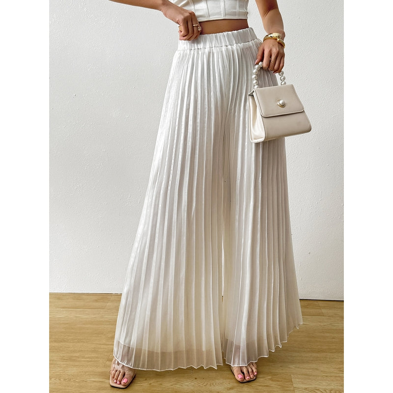 Women Wide Leg Slip-On Palazzos