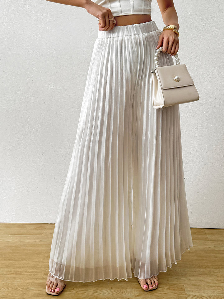 Women Wide Leg Slip-On Palazzos