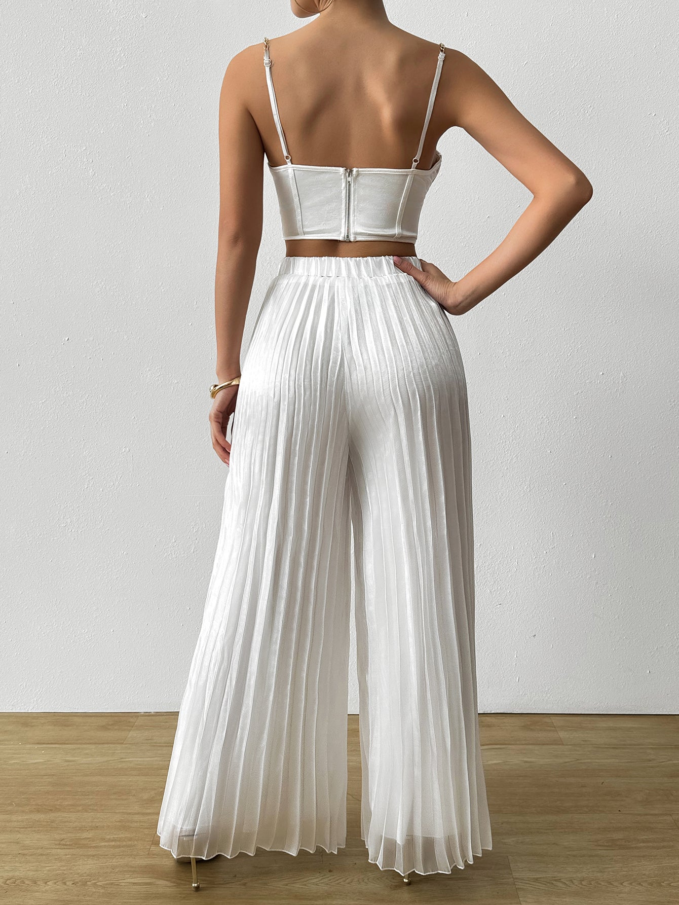 Women Wide Leg Slip-On Palazzos