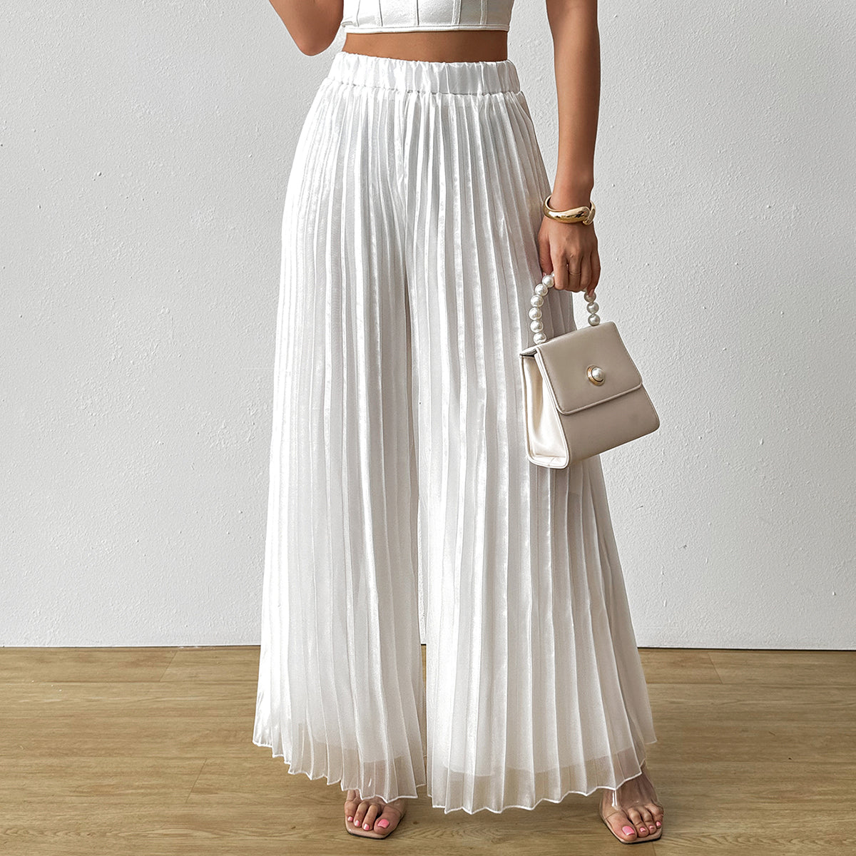 Women Wide Leg Slip-On Palazzos