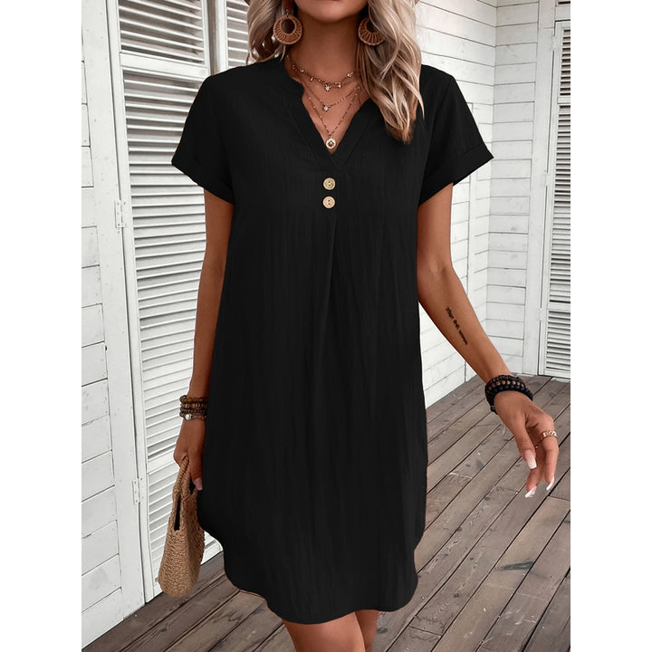 Women Mandarin Collar A-Line Dress
