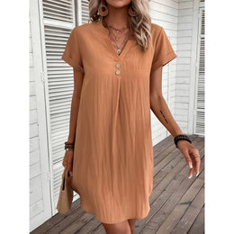 Women Solid A-Line Midi Dress