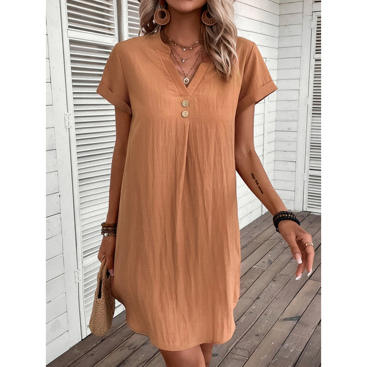 Women Solid A-Line Midi Dress