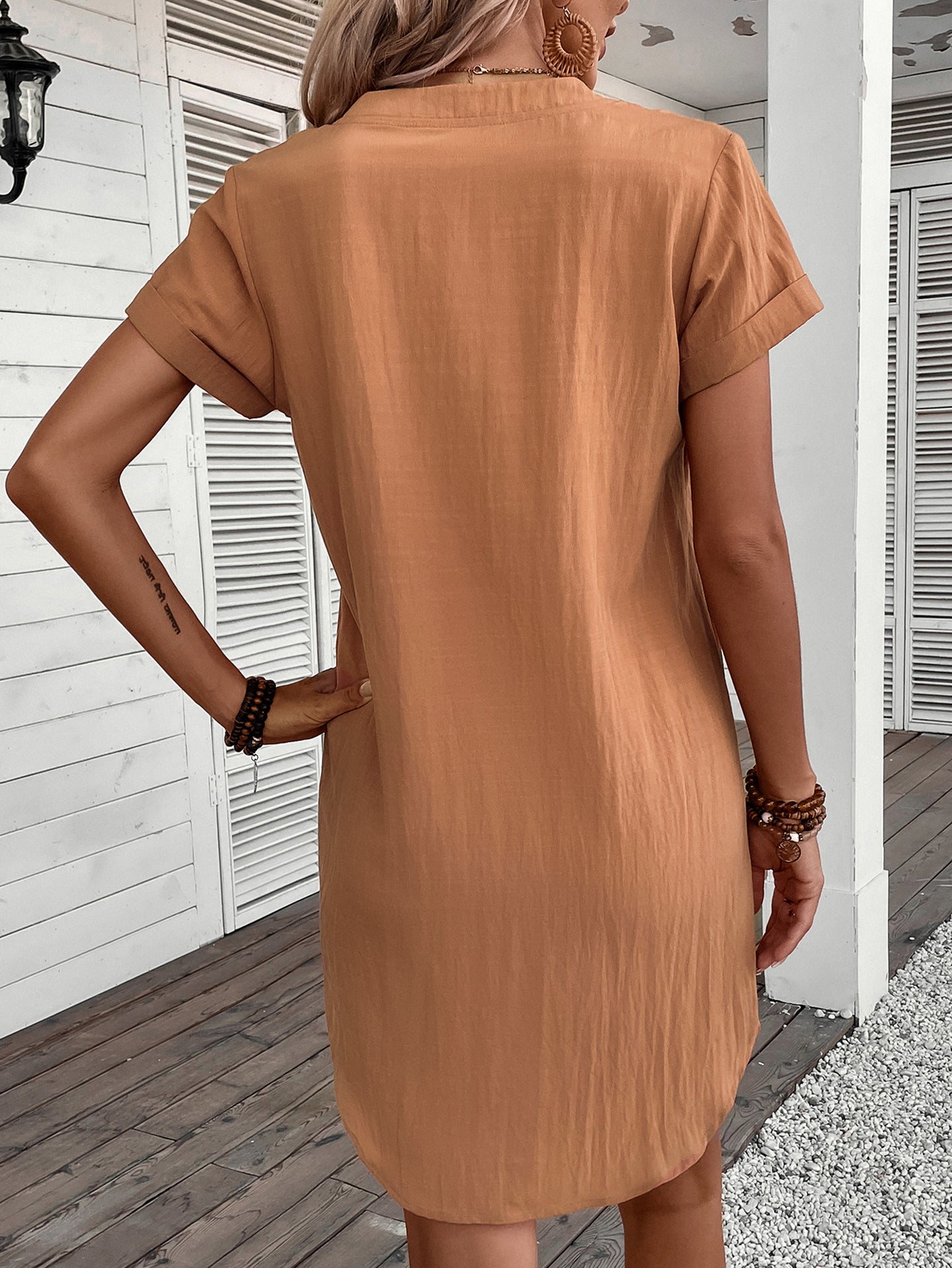 Women Solid A-Line Midi Dress