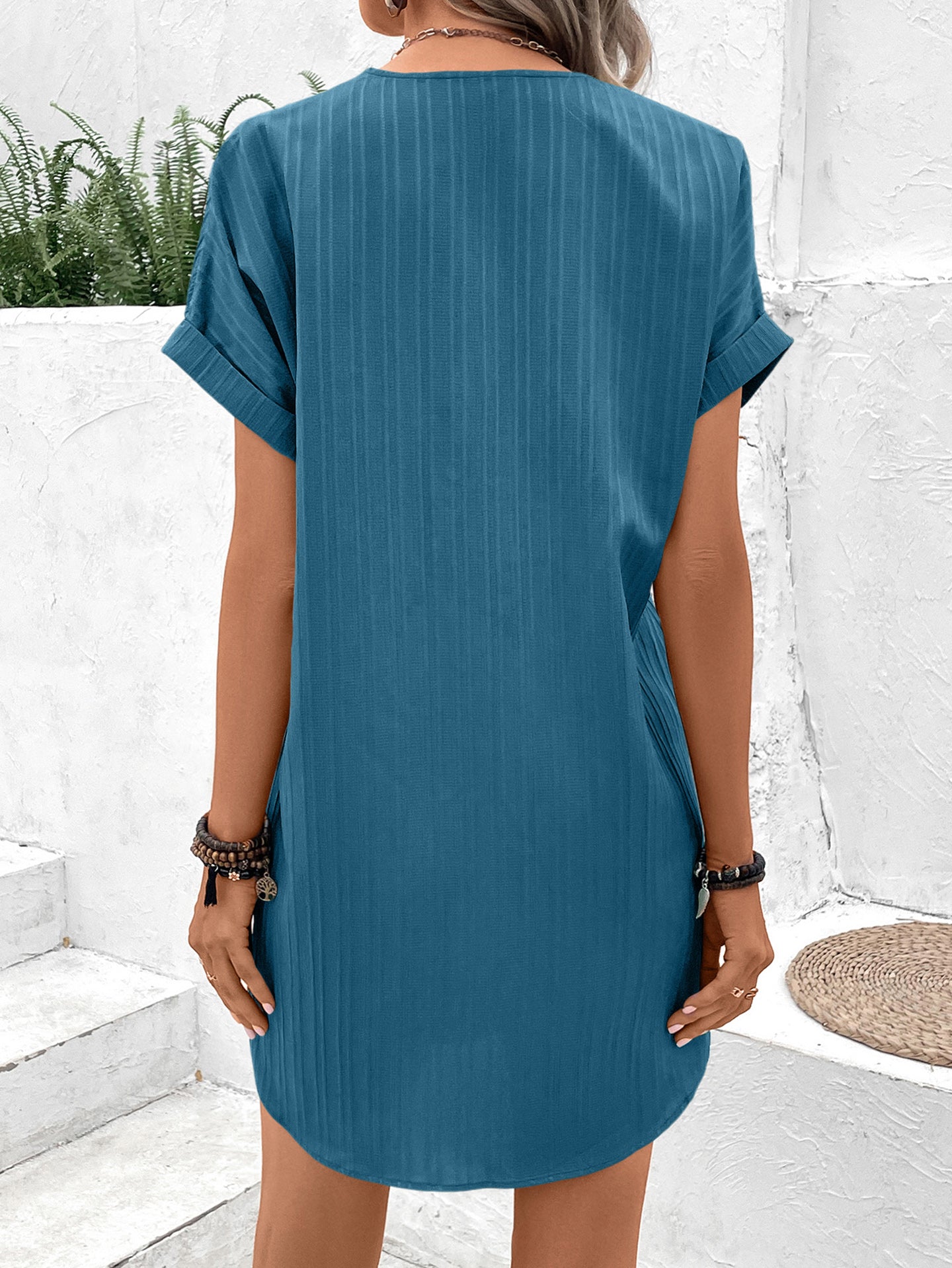 V-Neck Kaftan Dress