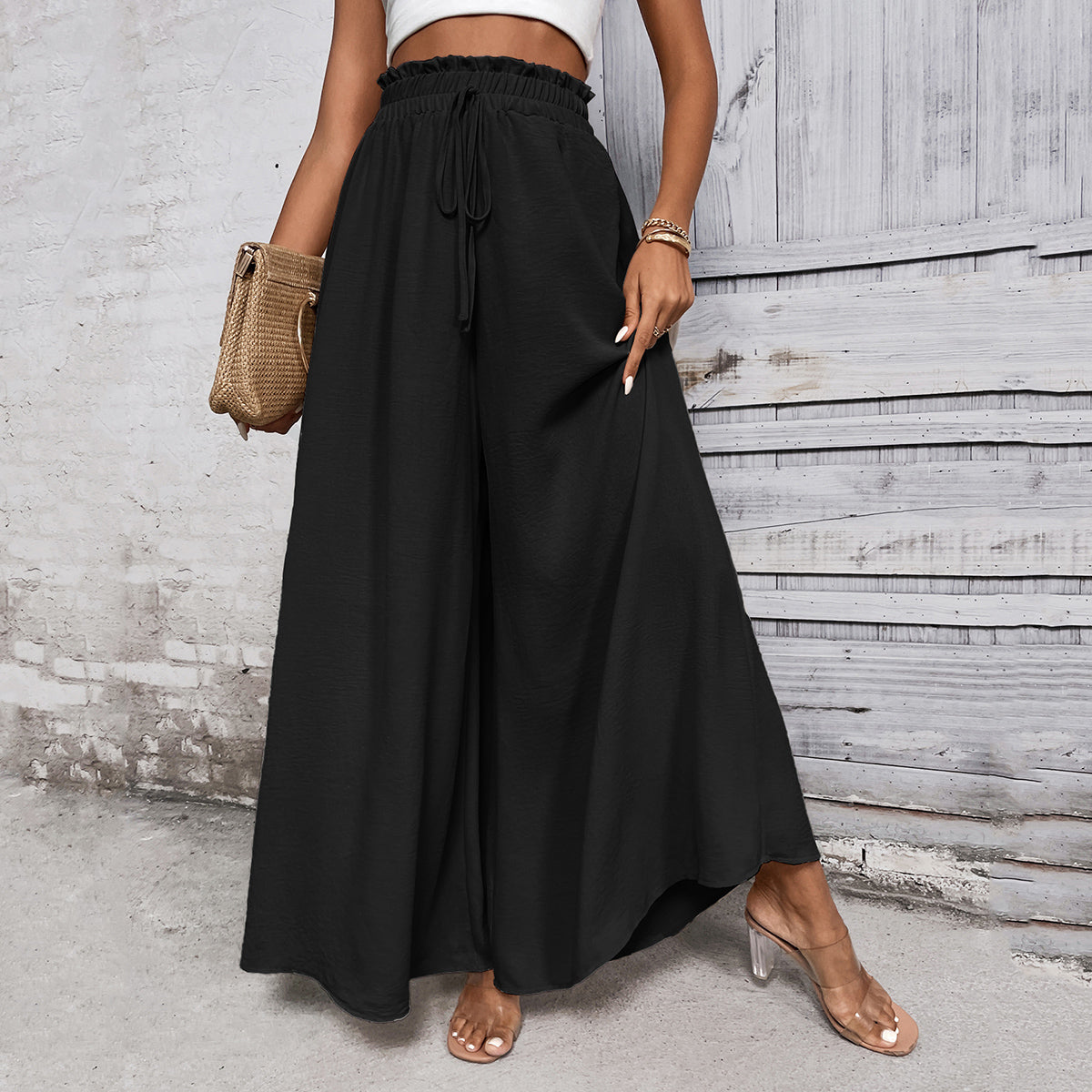 Women Loose Fit Pleated Trousers