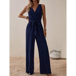 Women Waist Tie-Ups Basic Jumpsuit