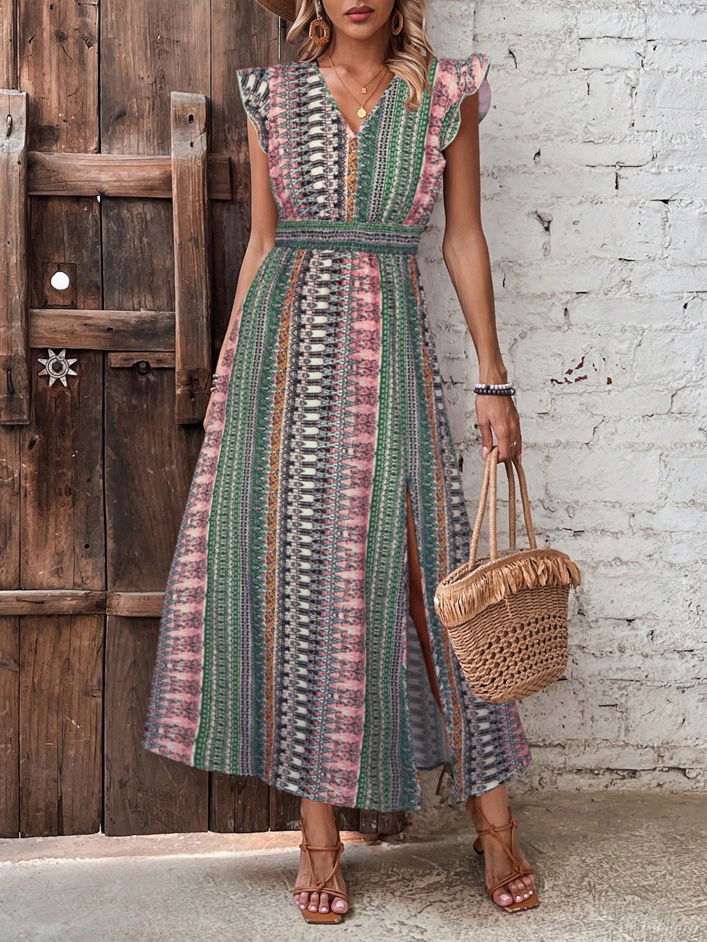 Women Bohemian Print Fit & Flare Dress