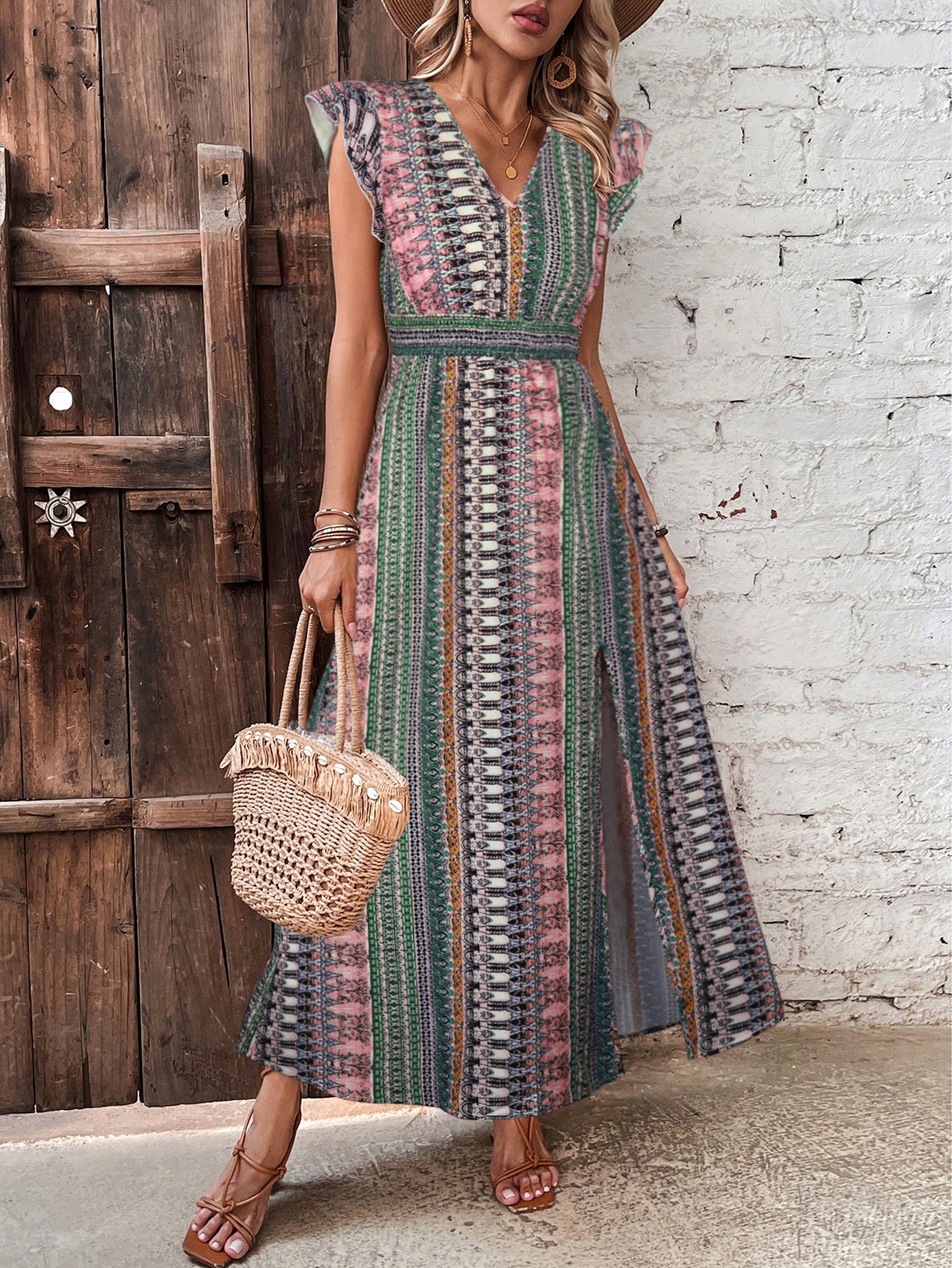 Women Bohemian Print Fit & Flare Dress