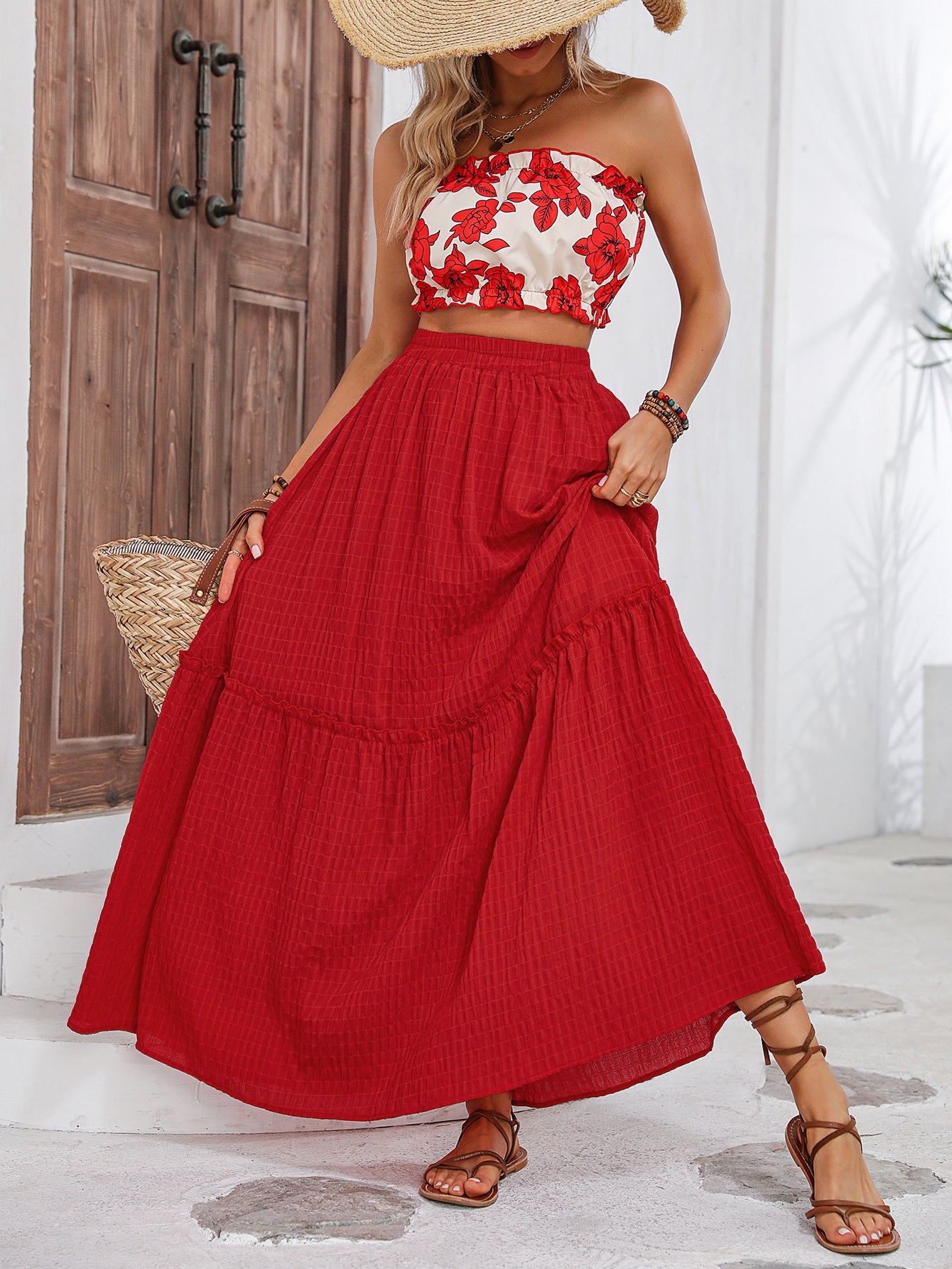 Printed Top with Skirt
