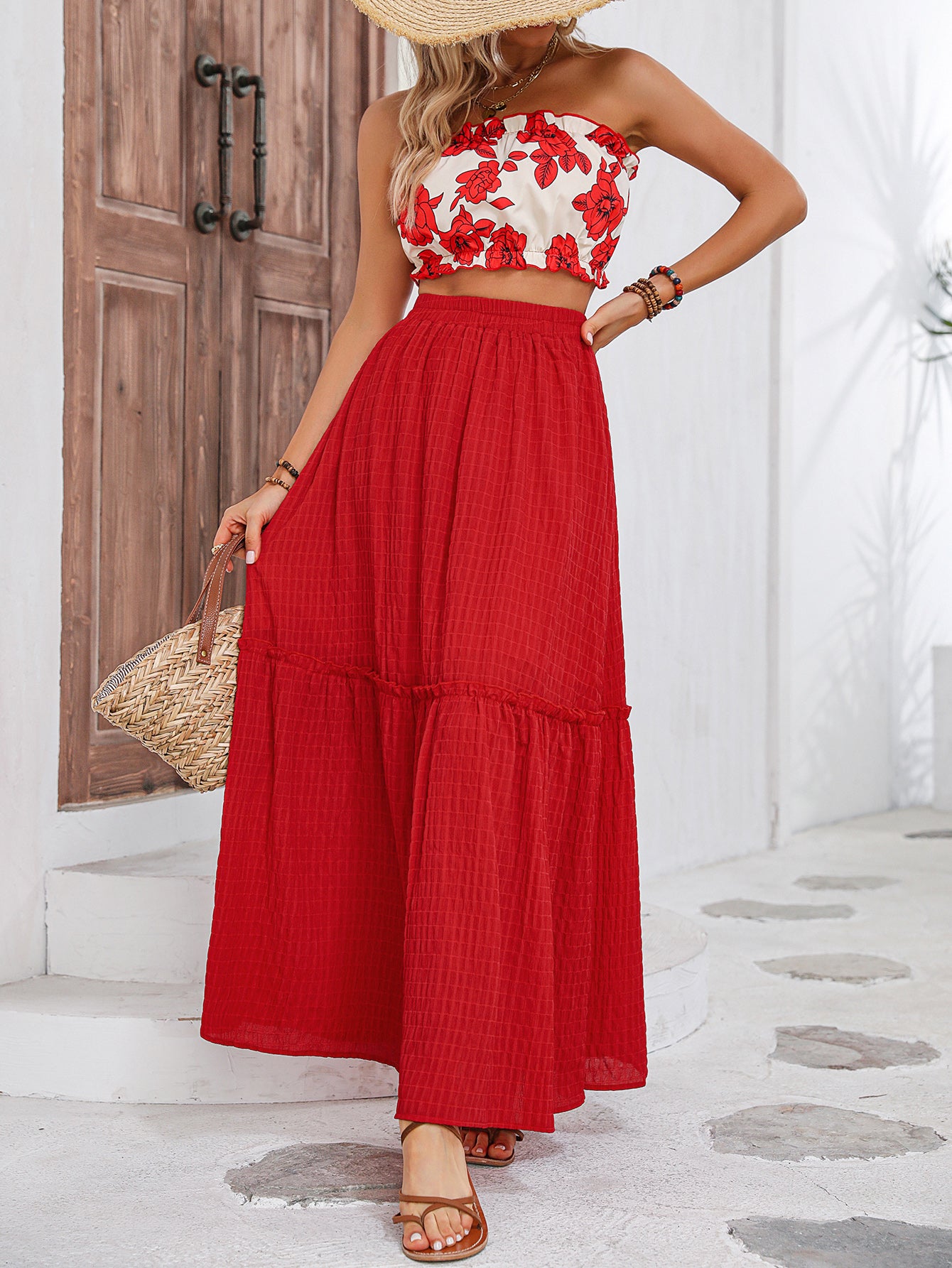 Printed Top with Skirt