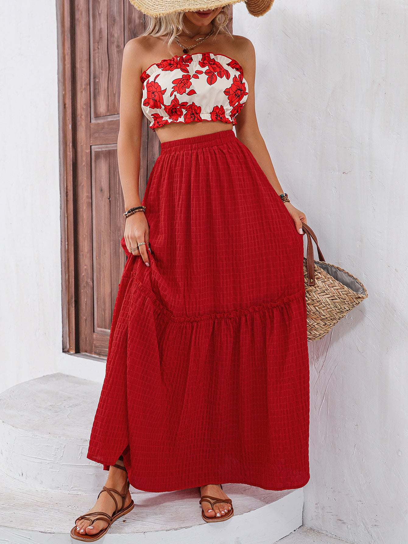 Printed Top with Skirt