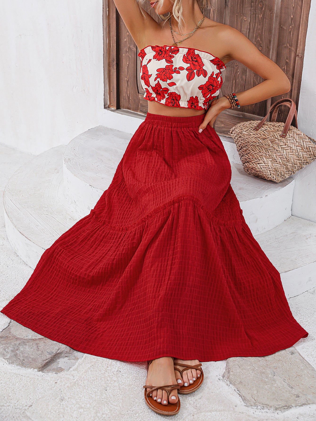 Printed Top with Skirt