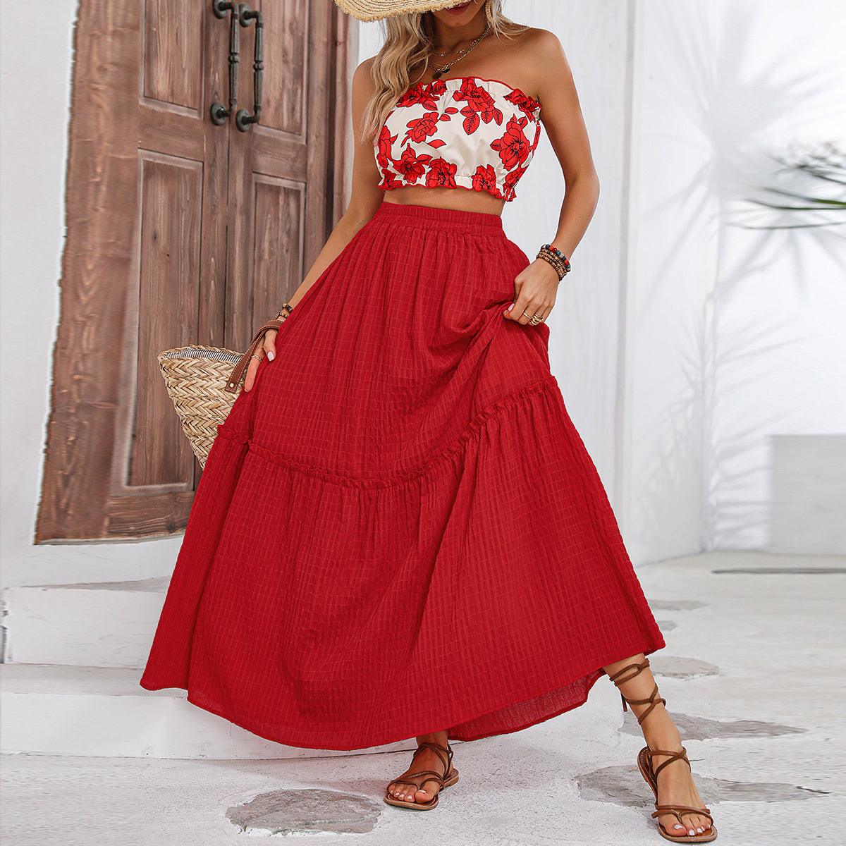 Printed Top with Skirt