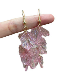 Leaf Shaped Drop Earrings