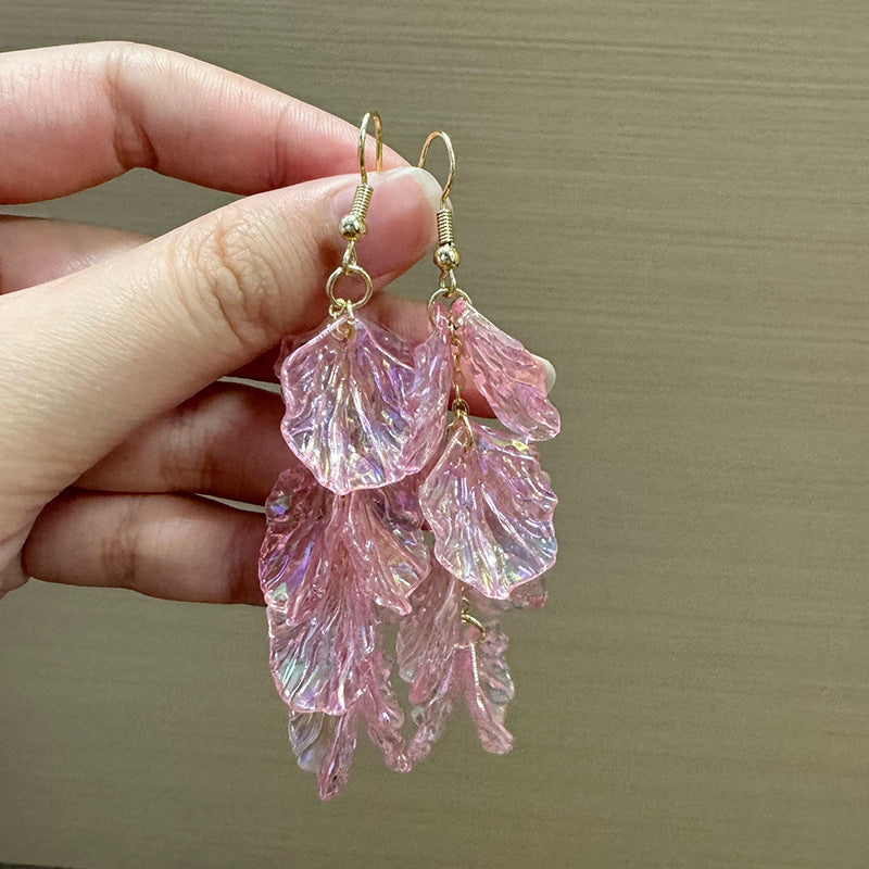 Leaf Shaped Drop Earrings