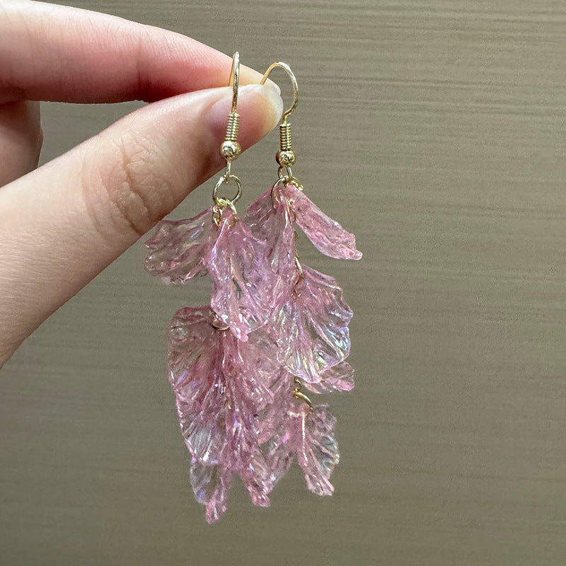 Leaf Shaped Drop Earrings