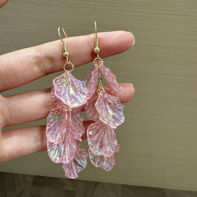 Leaf Shaped Drop Earrings