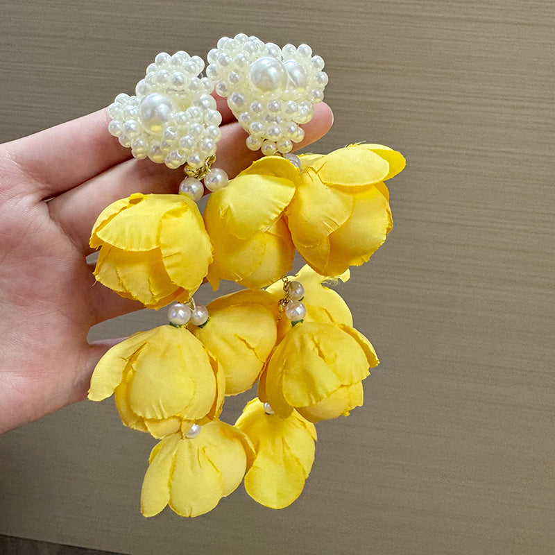 Leaf Shaped Drop Earrings