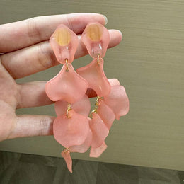 Leaf Shaped Drop Earrings
