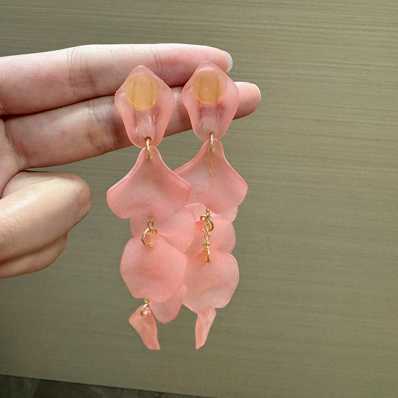 Leaf Shaped Drop Earrings