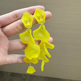 Leaf Shaped Drop Earrings