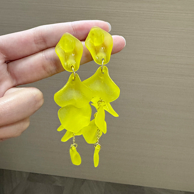 Leaf Shaped Drop Earrings