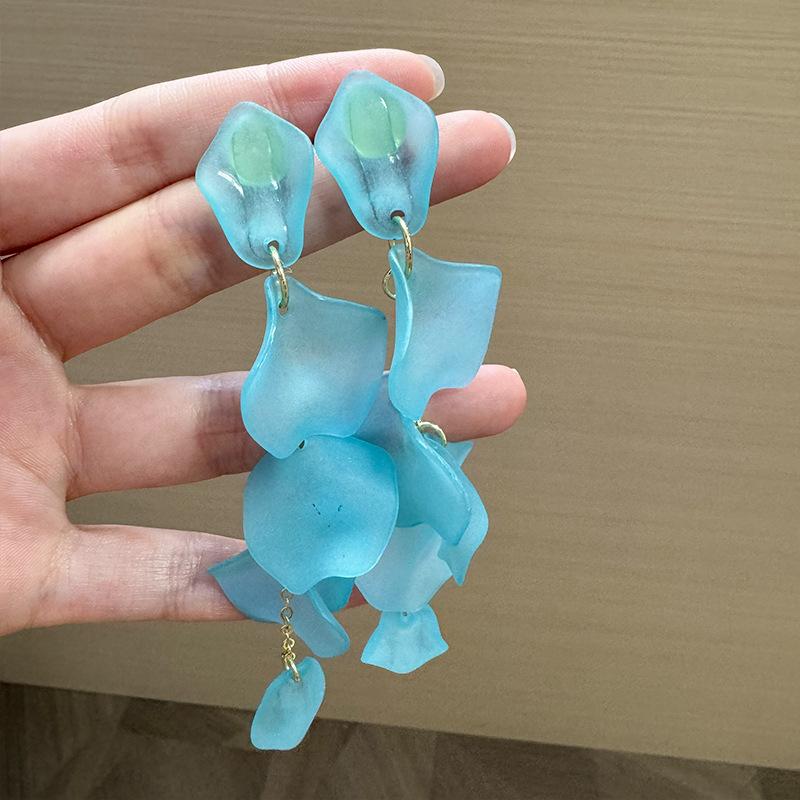 Leaf Shaped Drop Earrings