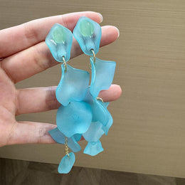 Leaf Shaped Drop Earrings