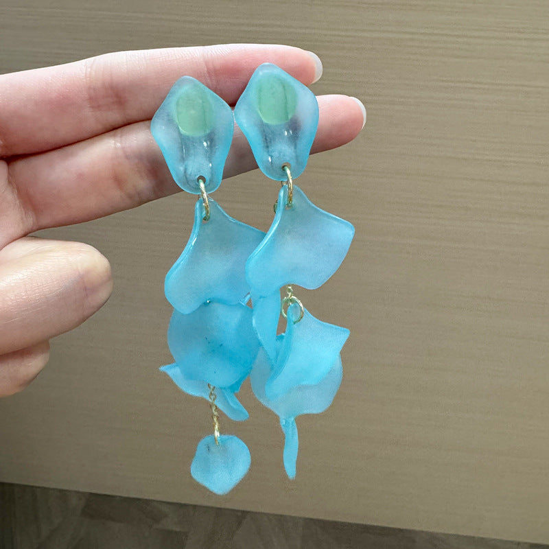 Leaf Shaped Drop Earrings