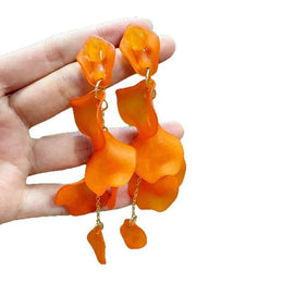 Leaf Shaped Drop Earrings