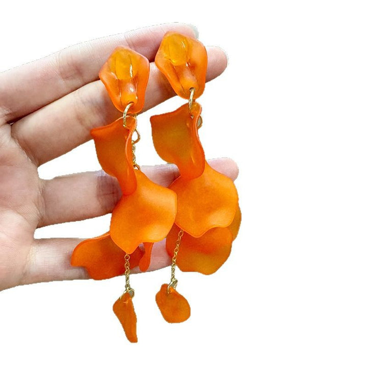 Leaf Shaped Drop Earrings