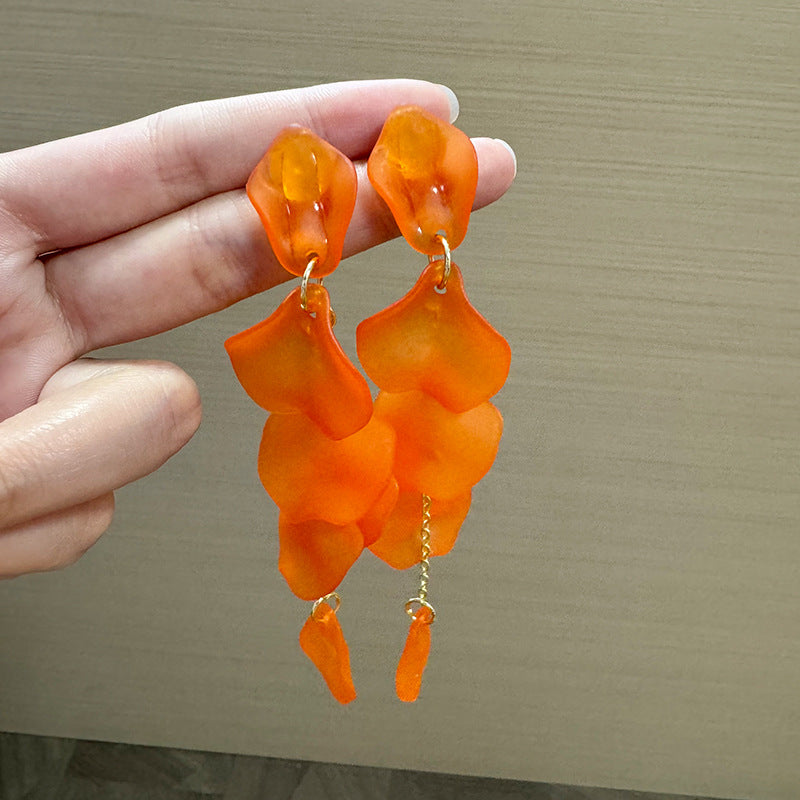 Leaf Shaped Drop Earrings