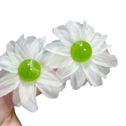 Artificial Stones Studded Floral Shape Studs