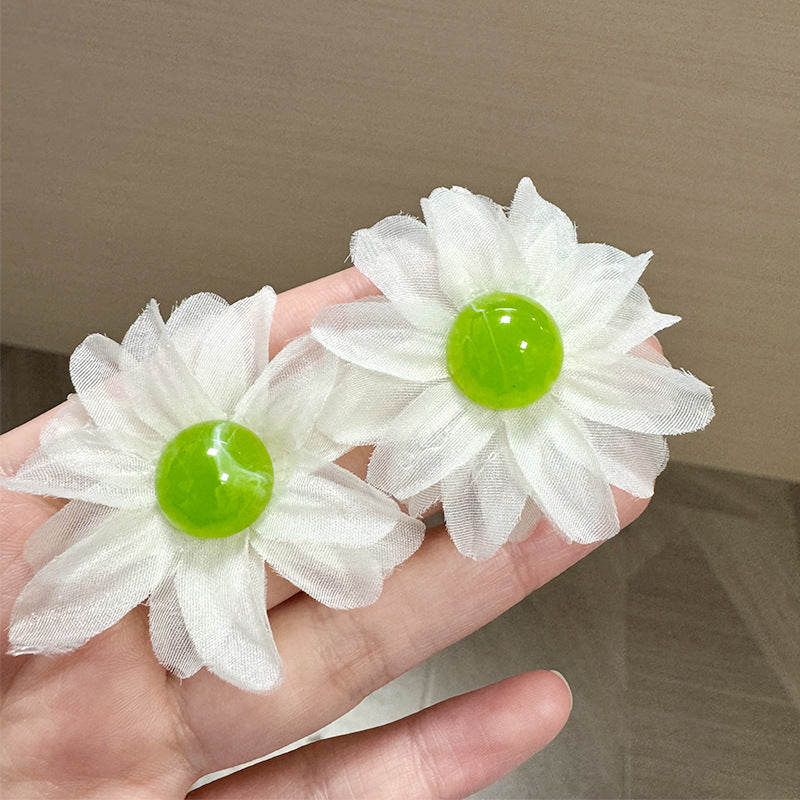 Artificial Stones Studded Floral Shape Studs