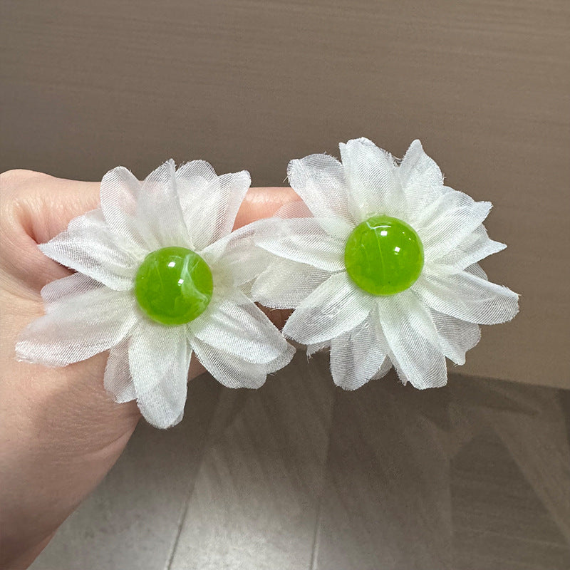 Artificial Stones Studded Floral Shape Studs