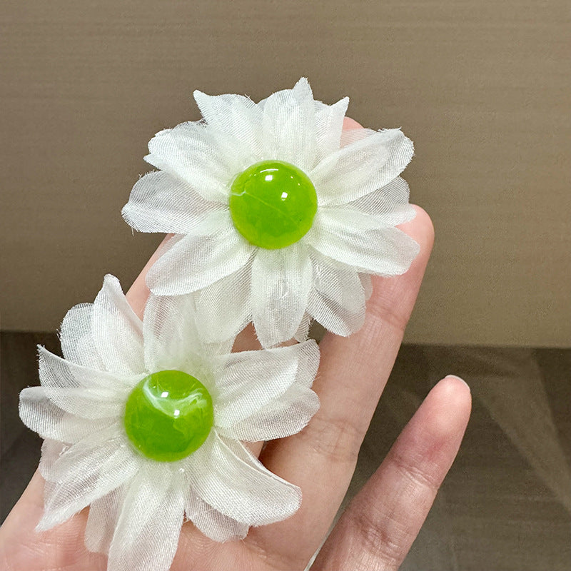 Artificial Stones Studded Floral Shape Studs