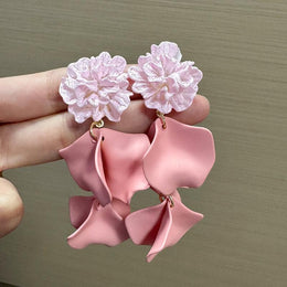 Floral Shaped Drop Earrings