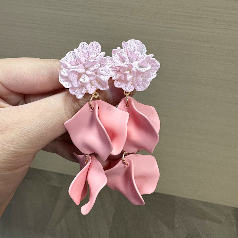 Floral Shaped Drop Earrings