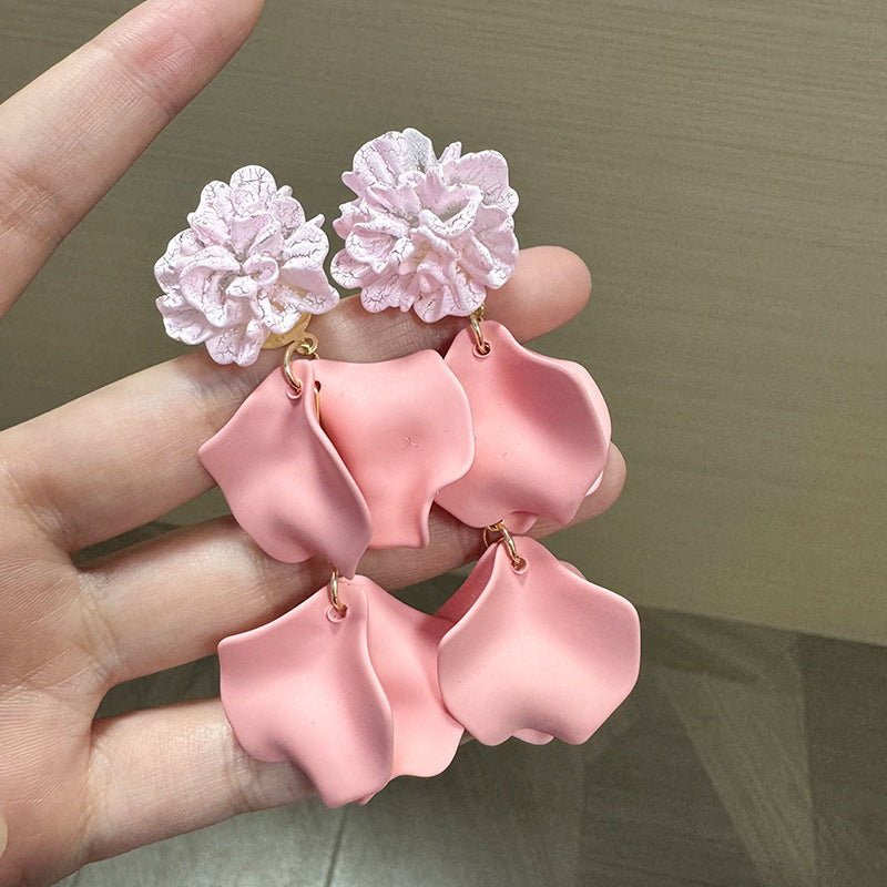Floral Shaped Drop Earrings