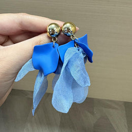 Leaf Shaped Drop Earrings