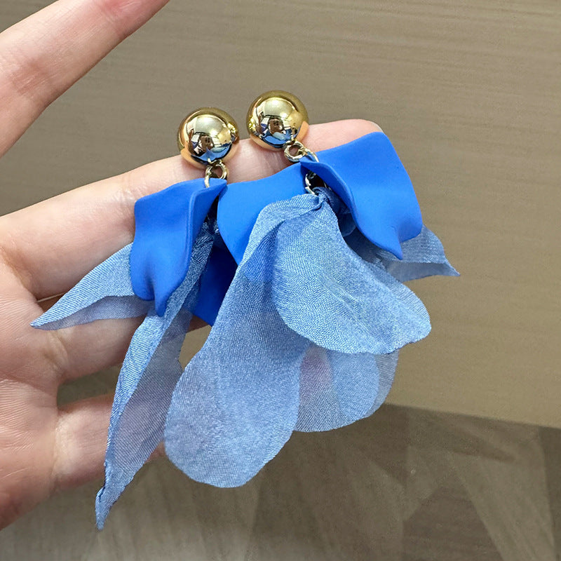 Leaf Shaped Drop Earrings