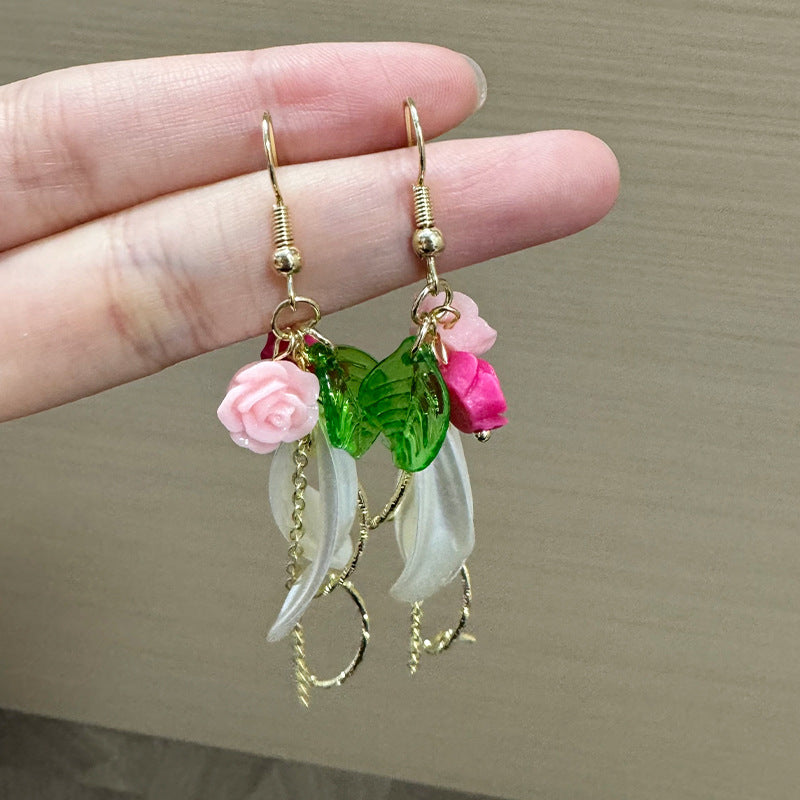 Floral Shaped Drop Earrings