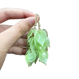 Leaf Shaped Drop Earrings