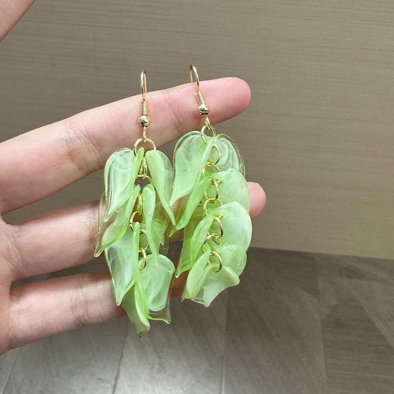 Leaf Shaped Drop Earrings