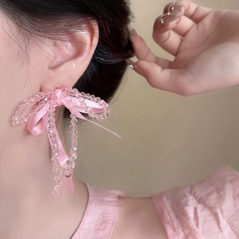 Artificial Beads Beaded Contemporary Drop Earrings